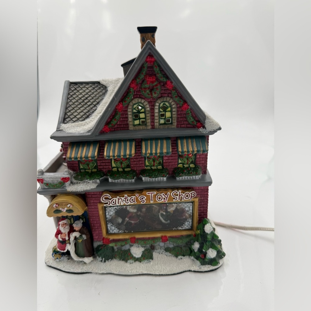 St Nicholas Square Village Santa's Toy Shop 2005 Musical Retired,